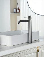 Grifo monomando lavabo alto - black gun metal BLESS de IMEX