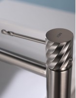 Grifo monomando lavabo alto - níquel cepillado BLESS de IMEX