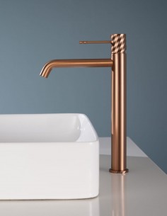 Grifo monomando lavabo alto - oro rosa cepillado BLESS de IMEX 2