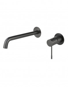 Grifo monomando de lavabo empotrado - black gun metal BLESS de IMEX