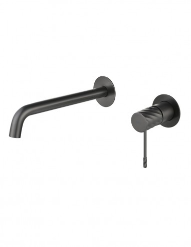 Grifo monomando de lavabo empotrado - black gun metal BLESS de IMEX