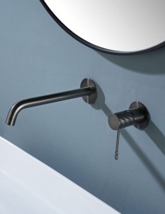Grifo monomando de lavabo empotrado - black gun metal BLESS de IMEX 2