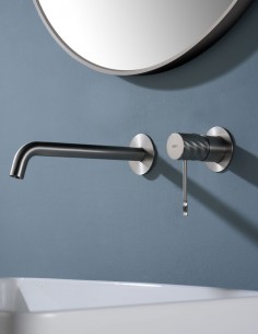 Grifo monomando de lavabo empotrado - níquel cepillado BLESS de IMEX 2