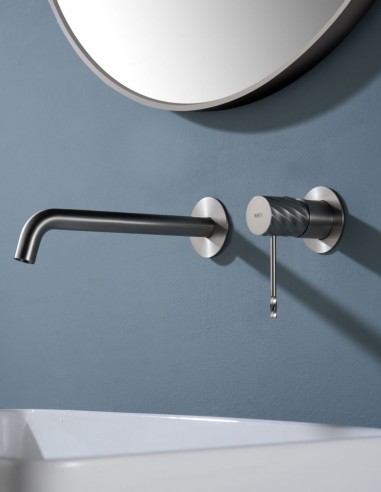 Grifo monomando de lavabo empotrado - níquel cepillado BLESS de IMEX