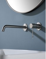 Grifo monomando de lavabo empotrado - níquel cepillado BLESS de IMEX