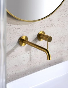 Grifo monomando de lavabo empotrado - oro cepillado BLESS de IMEX 2