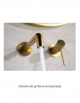 Grifo monomando de lavabo empotrado - oro cepillado BLESS de IMEX