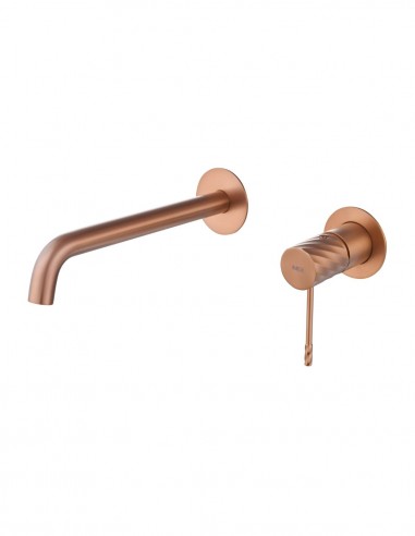 Grifo monomando de lavabo empotrado - oro rosa cepillado BLESS de IMEX