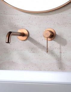 Grifo monomando de lavabo empotrado - oro rosa cepillado BLESS de IMEX 2