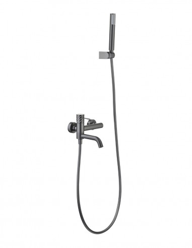 Grifo monomando kit de baño/ducha - black gun metal BLESS de IMEX