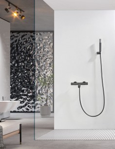Grifo termostático kit de baño/ducha - black gun metal BLESS de IMEX 2