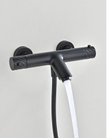 Grifo termostático kit de baño/ducha - negro BLESS de IMEX