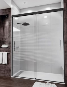 Mampara negra - sin perfil inferior VALI  Black Line de Seviban