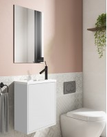 Conjunto baño fondo reducido - 1 puerta lavabo y espejo incluido Loft de Visobath
