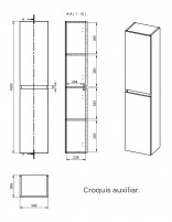 Columna de baño Visobath Basic croquis