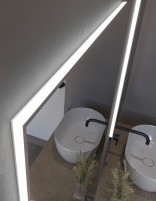 Espejo baño a medida retroiluminado - CAIRO de BathDecor detalle luz