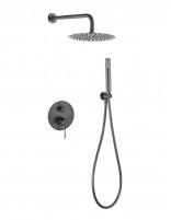 Conjunto ducha empotrado monomando - black gun metal BLESS de IMEX