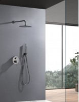 Conjunto ducha empotrado monomando - black gun metal BLESS de IMEX