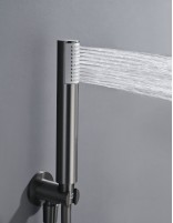 Conjunto ducha empotrado monomando - black gun metal BLESS de IMEX