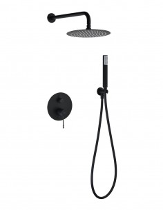 Conjunto ducha empotrado monomando - negro BLESS de IMEX