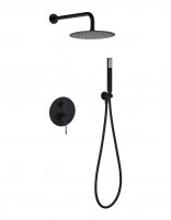 Conjunto ducha empotrado monomando - negro BLESS de IMEX