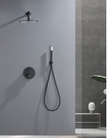 Conjunto ducha empotrado monomando - negro BLESS de IMEX