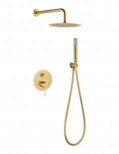 Conjunto ducha empotrado monomando - oro cepillado BLESS de IMEX
