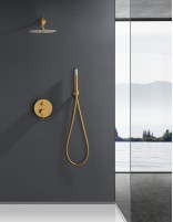Conjunto ducha empotrado monomando - oro cepillado BLESS de IMEX