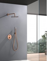 Conjunto ducha empotrado monomando - oro rosa cepillado BLESS de IMEX
