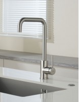 Grifo cocina caño curvo níquel cepillado LOIRA de Imex