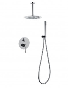 Conjunto ducha empotrado monomando - a techo cromo PALAU de IMEX