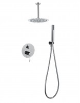 Conjunto ducha empotrado monomando - a techo cromo PALAU de IMEX