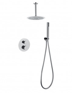 Conjunto ducha empotrado monomando termostático - a techo cromo PALAU de IMEX