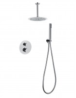 Conjunto ducha empotrado monomando termostático - a techo cromo PALAU de IMEX
