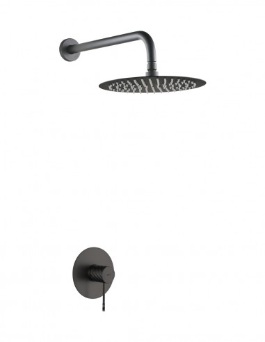 Set de ducha 1 vía - rociador black gun metal BLESS de IMEX