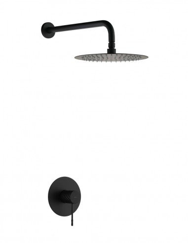 Set de ducha 1 vía - rociador negro BLESS de IMEX