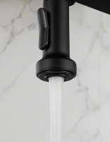 Grifo cocina serie VÉNETO - negro mate IMEX detalles