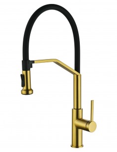 Grifo cocina serie VÉNETO - oro cepillado IMEX