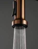 Grifo cocina serie VÉNETO - oro rosa cepillado IMEX detalle