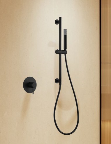 Set ducha 1 vía - negro mate con mango MONZA de IMEX ambiente