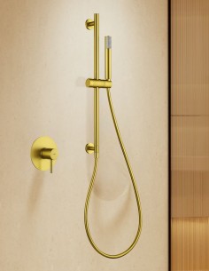 Set ducha 1 vía - oro cepillado con mango MONZA de IMEX ambiente
