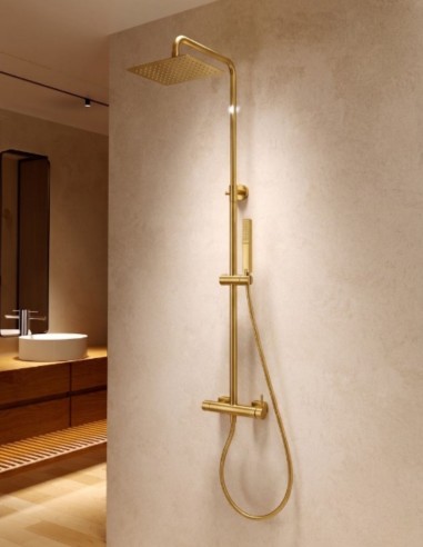 Conjunto barra ducha monomando - oro cepillado TOSCANA de IMEX ambiente