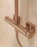 Conjunto barra ducha monomando - oro rosa cepillado TOSCANA de IMEX detalle