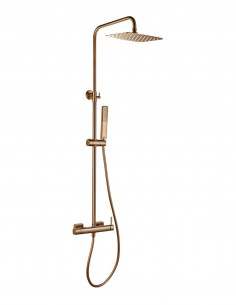 Conjunto barra ducha monomando - oro rosa cepillado TOSCANA de IMEX ambiente 2