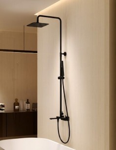 Conjunto barra bañera - negro mate TOSCANA de IMEX ambiente
