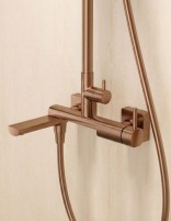 Conjunto barra bañera - oro rosa cepillado TOSCANA de IMEX detalle
