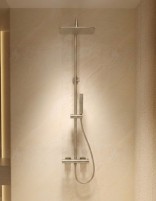 Conjunto barra ducha termostático - níquel cepillado TOSCANA de IMEX ambiente