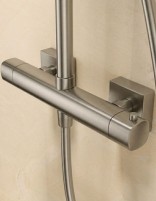 Conjunto barra ducha termostático - níquel cepillado TOSCANA de IMEX detalle