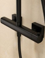 Conjunto barra ducha termostático - negro mate TOSCANA de IMEX detalle