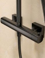 Conjunto barra ducha termostático - black gun metal TOSCANA de IMEX detalle
